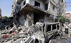 Şam`da Hıristiyan mahallesine bombalı saldırı