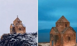 ​Azerbaycanlılar Artsakh`taki Vankasar kilisesindeki haçı kaldırdı