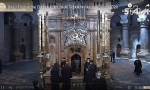 Holy Fire ceremony at the empty Church of the Holy Sepulchre in Jerusalem