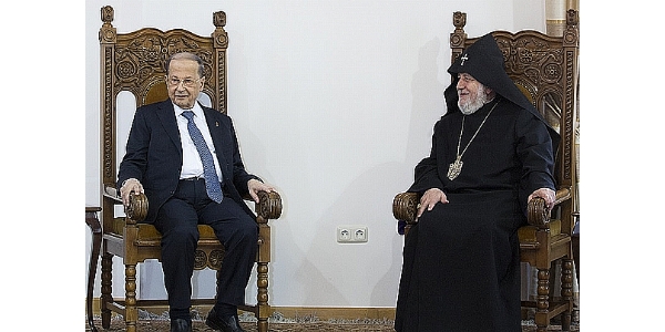 ​Lübnan Cumhurbaşkanı Ermeni Apostolik Kilisesi Merkezi Eçmiadzin’i ziyaret etti