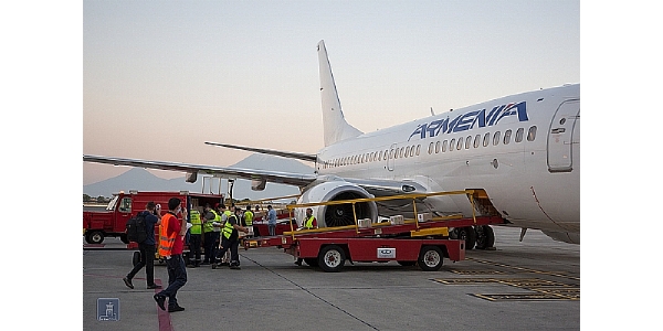 From #Armenia’s Heart to #Beirut : Armenia sent first plane with humanitarian aid to #Lebanon .