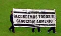 Boca Juniors maçında `Ermeni soykırım` pankartı