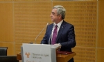 Serj Sarkisyan Kıbrıs Üniversite`de Konuşma Yaptı