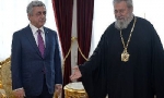 Serj Sarkisyan, Kıbrıs Başepiskoposu ve Kıbrıs Ermeni Toplumuyla Buluştu 