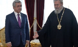Serj Sarkisyan, Kıbrıs Başepiskoposu ve Kıbrıs Ermeni Toplumuyla Buluştu 
