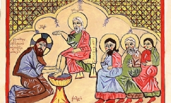 Այսօր Աւագ Հինգշաբթին է. Վերջին Ընթրիք` Հաղորդութեան Խորհրդի Հաստատում, Ոտնլուայ, Իւղի Օրհնութիւն
