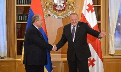 ​Ermenistan Cumhurbaşkanı Tiflis’te Georgi Margvelaşvili ile bir araya geldi