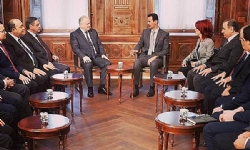 Başar Asad, Ermenistan Cumhuriyeti’ne yerleşmiş Suriyeli Ermeni işadamlarıyla buluştu