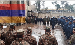 ​Halep’te Ermenistan bayrağı kutsama töreni gerçekleşti
