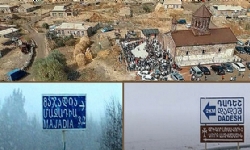 Gürcistan`da Ermeni köylerinin Ermenice isimleri tabelalardan kaldırıldı