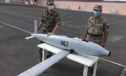 ​Ermenistan Savunma Bakanlığı temsilcisi, Azerbaycan`a ait İsrail yapımı SkyStriker İHA`sının görünt