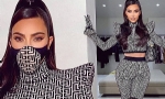 Kim Kardashian models a Balmain face mask as she graces Instagram in an ensemble specially curated b