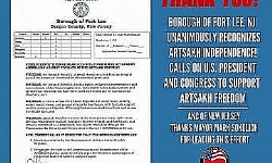 ABD New Jersey Eyaleti’nin Fort Lee Kenti Azerbaycan’ın Artsakh’a yaptığı saldırıyı kınadı