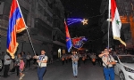 Thousands march in Syria in support of Artsakh