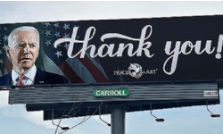 ​Billboard in Massachusetts thanks President Biden for recognizing Armenian Genocide