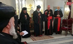​Şam’daki Süryani Ortodoks Patriklik Katedrali bugün Suriye’de barış için ayin düzenledi.