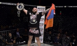 Ermeni sporcu rakibini 15 saniyede mağlup ederek dünya şampiyonu kemerini kazandı