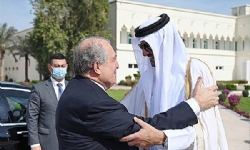 ​Ermenistan Cumhurbaşkanı Katar Emiri ile bir araya geldi