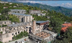 Karabağ`ın atan kalbi` Şuşa`da restorasyon çalışmaları sürüyor