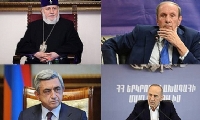 ​Ermenistan ve Karabağ`ın eski Cumhurbaşkanları ile Tüm Ermeniler Katolikosu bir araya geldi