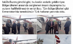 Serdar Kılıç: Ermenistan`ın gösterdiği dayanışmayı unutmayacağız