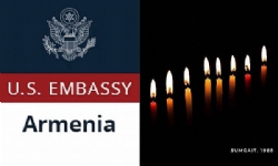 ABD`nin Ermenistan Büyükelçiliği, Sumgait katliamında hayatını kaybeden Ermenilerin anısına saygı du