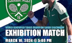 Karen Khachanov to Take Part in Homenetmen Glendale Ararat Chapter Tennis Match