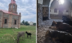 Erzurum`da tarihi eserler büyükbaş hayvanların bağlandığı mekanlara dönüştü