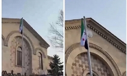 Suriye`nin Ermenistan Büyükelçiliği bayrağını değiştirdi