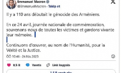 Macron`dan skandal paylaşım: Sözde `Ermeni Soykırımı`nı andı