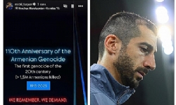 Henrikh Mkhitaryan`dan Ermeni Soykırımı paylaşımı